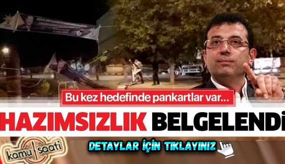 CHP'li İBB zabıtası şimdi de Göztepe Prof. Dr. Süleyman Yalçın Şehir Hastanesi için açılan teşekkür pankartlarını kesti!