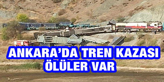 Ankara'da iki tren kafa kafaya çarpıştı: 2 ölü
