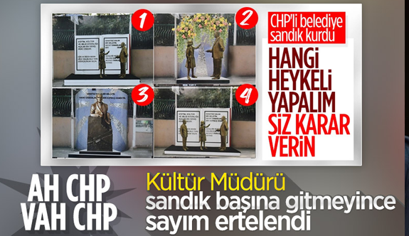 CHP'nin heykel referandumunda sayım ertelendi