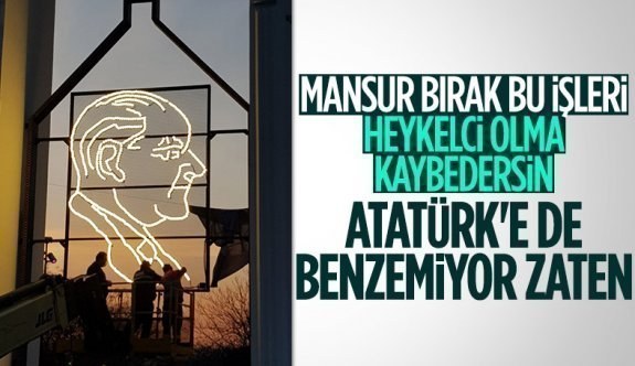 Ankara Büyükşehir Belediyesi'nden Gençlik Parkı'na Atatürk panosu