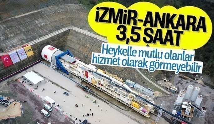 Ankara-İzmir Hızlı Tren Hattı'nda tünel kazımı başladı