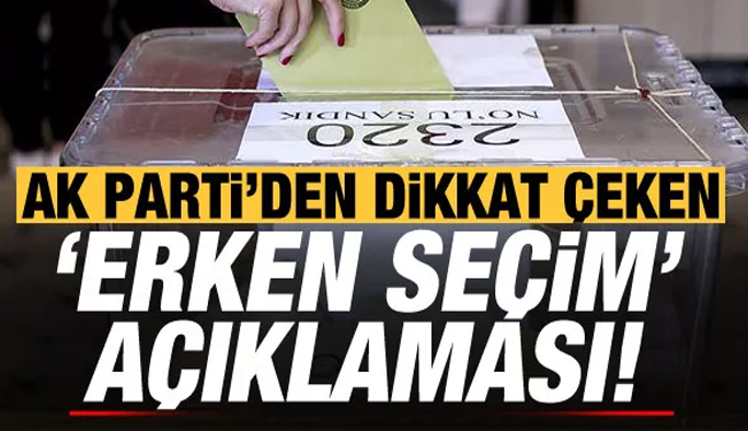 AK Parti'den seçim tarihi açıklaması