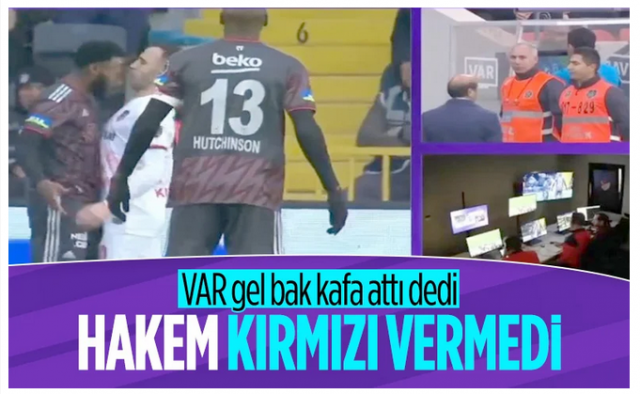Gaziantep FK'nın kırmızı kart beklediği pozisyon