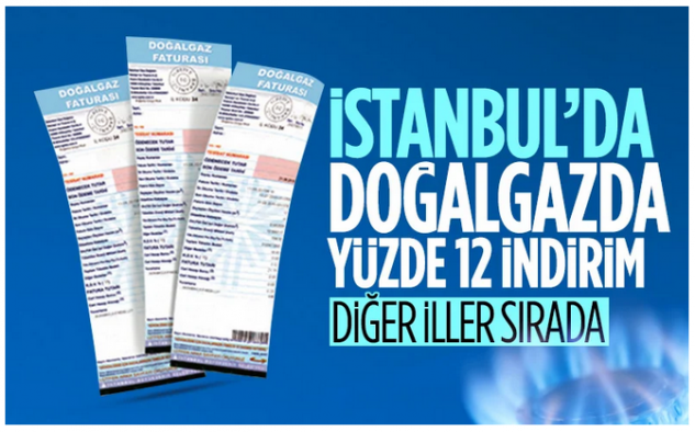 İstanbul'da doğalgaza yüzde 12 indirim