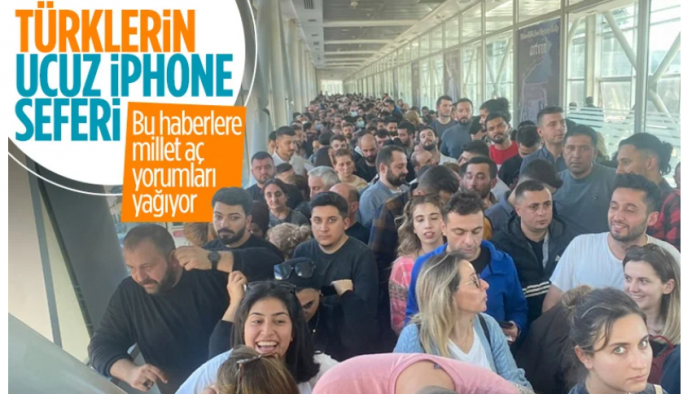 Türkiye'den Gürcistan'a iPhone izdihamı