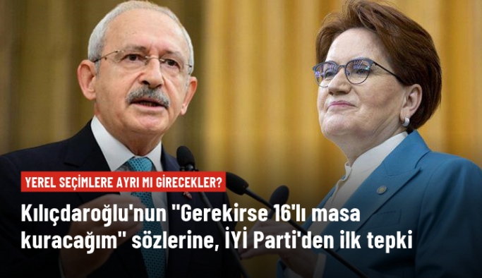 Kılıçdaroğlu'nun "Gerekirse 16'lı masa kuracağım" sözlerine, İYİ Partili Ümit Özlale'den tepki