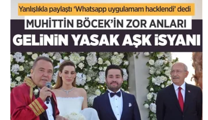 Muhittin Böcek gelininin yasak aşk isyanını yanlışlıkla Whatsapp’tan paylaştı