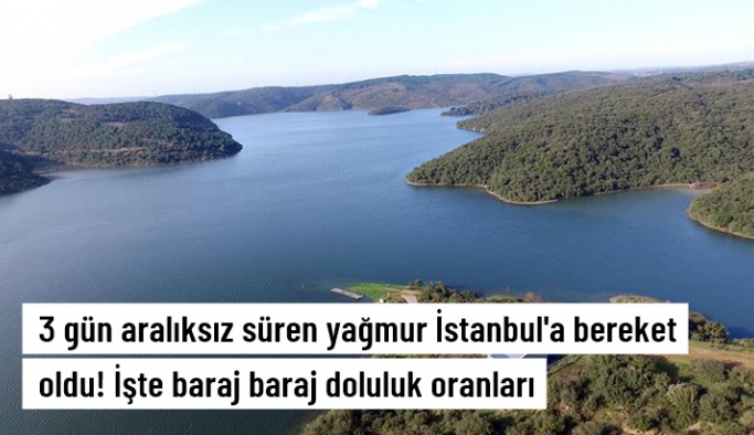 3 gün aralıksız süren yağmur İstanbul'a bereket oldu! İşte baraj baraj doluluk oranları
