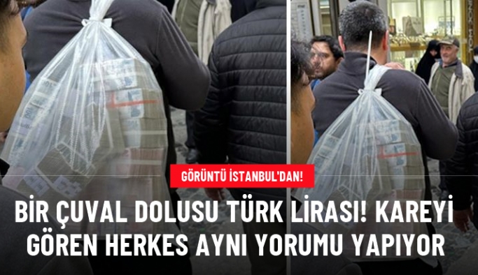 İstanbul'da bir vatandaş, çuval dolusu para taşırken böyle görüntülendi sebep Şaşırtıcı çıktı