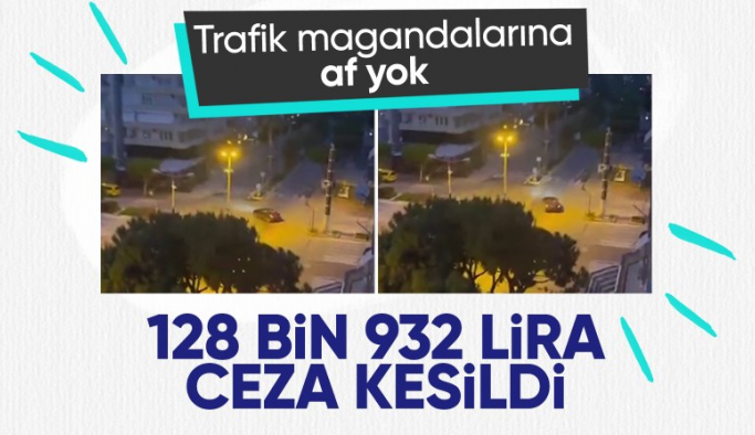 Antalya'da drift atan sürücüye 128 bin 932 TL ceza