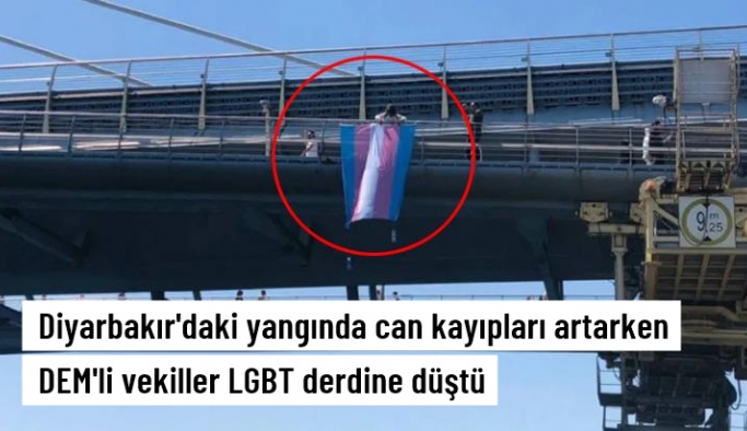 Diyarbakır'daki yangında can kayıpları artarken DEM'li vekiller LGBT derdine düştü