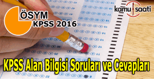 2016 KPSS Hukuk, İşletme, Maliye soruları ve cevapları