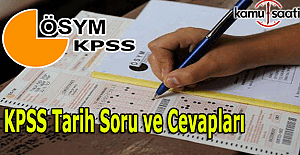 KPSS Ortaöğretim Tarih soru ve cevapları