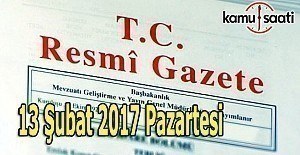 13 Şubat 2017 Tarihli ve 29978 Sayılı Resmi Gazete