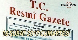 18 Şubat 2017 tarihli ve 29983 sayılı Resmi Gazete