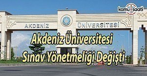 Akdeniz Üniversitesi Sınav Yönetmeliğinde değişiklik