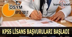 2017 KPSS Lisans başvuruları başladı