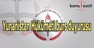 Yunanistan Hükümeti burs duyurusu