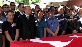 Cumhurbaşkanı Erdoğan, şehit Albay Peker'in cenazesinde