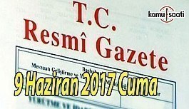TC Resmi Gazete - 9 Haziran 2017 Cuma