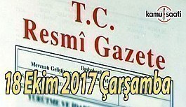 TC Resmi Gazete - 18 Ekim 2017 Çarşamba