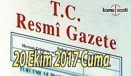 TC Resmi Gazete - 20 Ekim 2017 Cuma