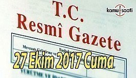 TC Resmi Gazete - 27 Ekim 2017 Cuma