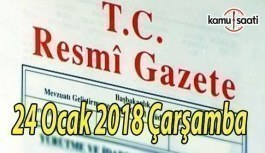 TC Resmi Gazete - 24 Ocak 2018 Çarşamba