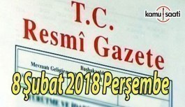 TC Resmi Gazete - 8 Şubat 2018 Perşembe