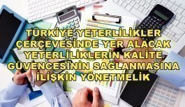 Türkiye Yeterlilikler Çerçevesinde Yer Alacak Yeterliliklerin Kalite Güvencesinin Sağlanmasına İlişkin Yönetmelik