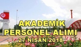 Süleyman Demirel Üniversitesi 33 Akademik Personel Alım İlanı - 27 Nisan 2018