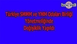 Türkiye SMMM ve YMM Odaları Birliği Yönetmeliğinde Değişiklik Yapıldı - 8 Nisan 2018 Pazar