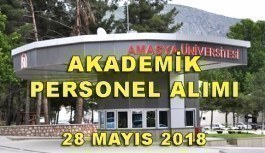 Amasya Üniversitesi 17 Akademik Personel Alımı Yapacak - 28 Mayıs 2018