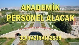 Adıyaman Üniversitesi 18 Akademik Personel Alımı - 13 Haziran 2018