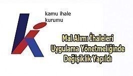 Mal Alımı İhaleleri Uygulama Yönetmeliğinde Değişiklik Yapıldı - 13 Ağustos 2018 Pazartesi