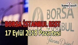 Borsa haftaya düşüşle başladı - Borsa İstanbul BİST 17 Eylül 2018 Pazartesi