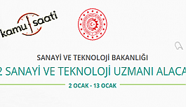 Sanayi ve Teknoloji Bakanlığı 42 Sanayi ve Teknoloji Uzmanı Alımı Yapacak