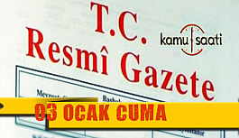 03 Ocak 2020 Cuma TC Resmi Gazete Kararları