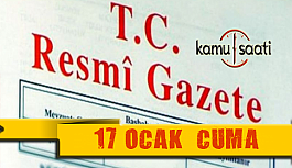 17 Ocak 2020 Cuma TC Resmi Gazete Kararları