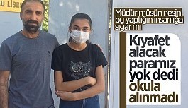 Diyarbakır'da üniforma alamayan öğrenci, okula alınmadı