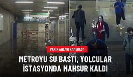Ankara'da kuvvetli yağış sonrası metroyu su bastı! O anlar kamerada