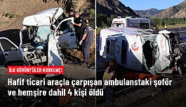 Erzurum'da ambulans ile ticari araç çarpıştı! 4 kişi öldü, 1 kişi ağır yaralandı